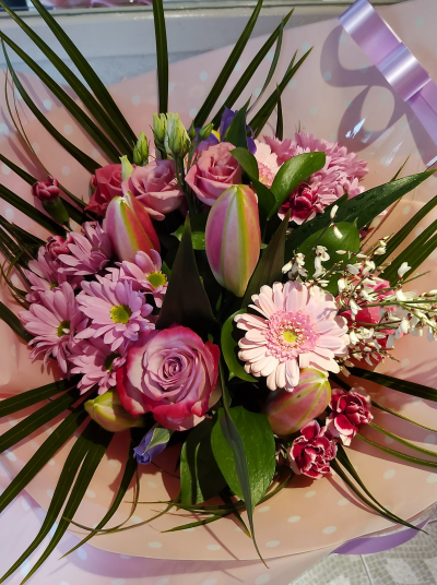 Maureens Florist - All Pink Handtied