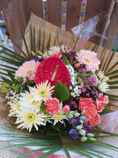Maureens Florist - Pink & Purple Handtied